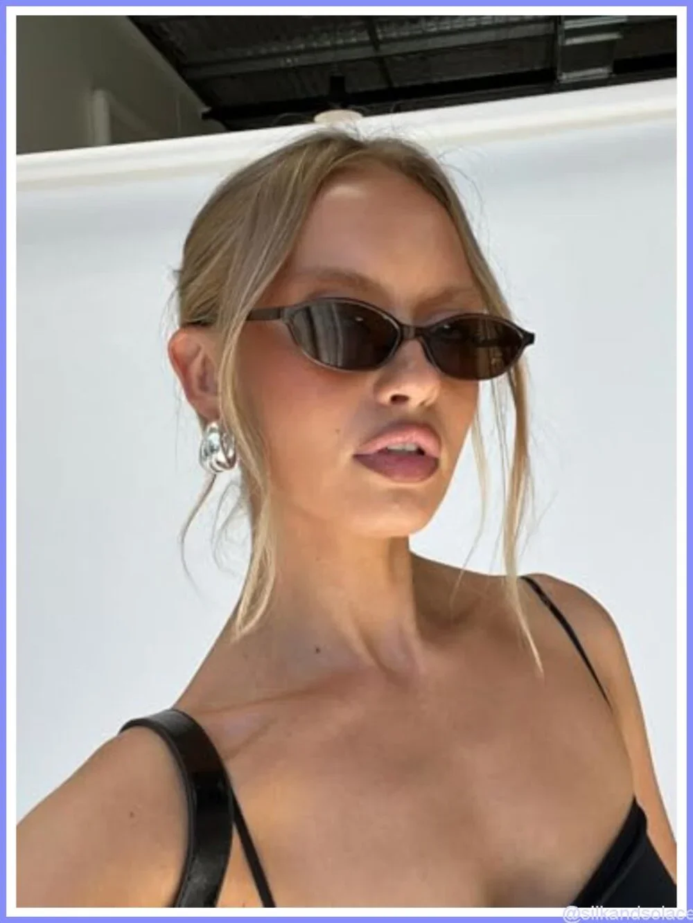 Retro Oval Cat Eye Sunglasses UV400 Lightweight Non-Slip Full Frame